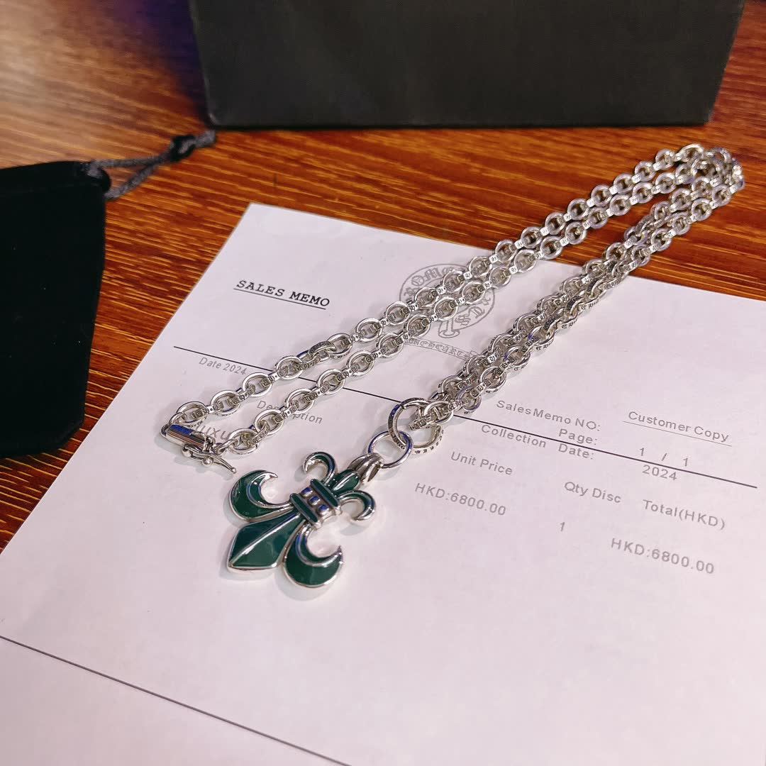 Chrome Hearts Fleur-de-lis Pendant Necklace